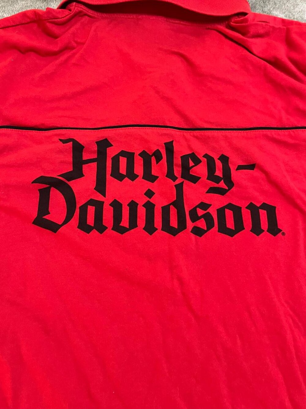 Harley-Davidson XL Polo Shirt Willie G Skull Pig Trail Rogers Arkansas